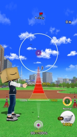 画像ギャラリー No.005のサムネイル画像 / 「みんゴル」がAmazon Androidアプリストアに登場。「ダンボー Amazonボックスver.」のウェア(ヘッド)などをもらえるキャンペーンも実施