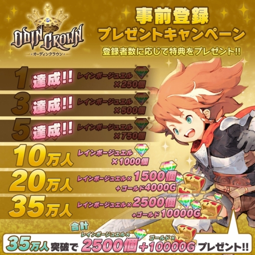 画像ギャラリー No.003のサムネイル画像 / 「オーディンクラウン」の事前登録者数が5万人突破。Amazonギフト券が当たるキャンペーンも
