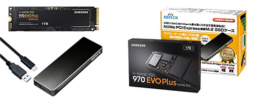 #001Υͥ/SamsungM.2 SSDSSD 970 EVO PlusפUSB³°ǥ뤬о
