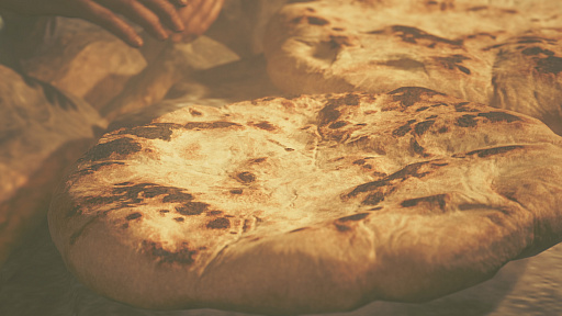 画像ギャラリー No.005のサムネイル画像 / モンハンワイルズのチーズナン作ってみた。