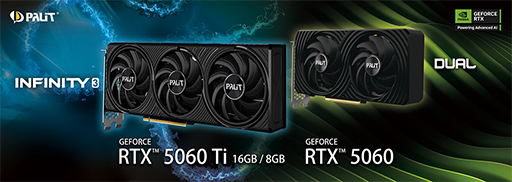 画像ギャラリー No.001のサムネイル画像 / GeForce RTX 5060 Ti/5060搭載グラフィックスカード計10製品をPalitが発表