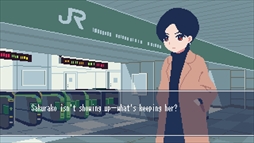 画像ギャラリー No.003のサムネイル画像 / 親友に似た別人と思いがけず2人旅。ゲーム内のスマホを操作して,旅を進めるビジュアルノベル「まちあわせ」,Steamストアページを公開