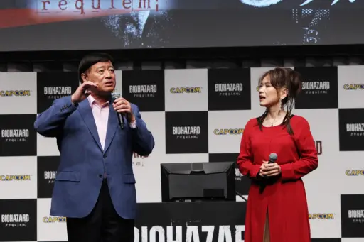 画像ギャラリー No.011のサムネイル画像 / グレース役・貫地谷しほりさんがサプライズ登場。夢グループとのコラボ経緯も明かされた「バイオハザード レクイエム 完成披露発表会」レポート