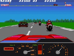 アケアカ版「KONAMI RF2 Red Fighter」,4月16日配信。障害物や敵車を避けつつ燃料切れに注意して,全6ステージの走破を目指すレースゲーム