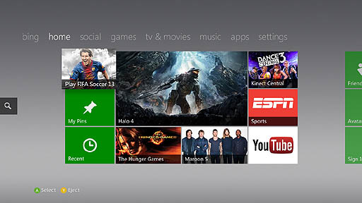 Windows 8」のリリースに合わせてXbox 360のダッシュボードがアップデート。「Xbox SmartGlass」のサービスも開始