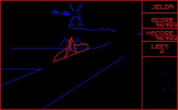 画像ギャラリー No.005のサムネイル画像 / 「ジェルダ(PC-6001mkII版)」,プロジェクトEGG会員向けに無料配信開始。1984年に発売されたワイヤーフレーム描写の3Dシューティング