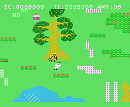 画像ギャラリー No.002のサムネイル画像 / MSX0 Stack専用「アンティ」,プロジェクトEGGで本日配信。シロアリとなって危険な障害物や殺虫剤を回避しながら,すべての樹木を食い荒らせ