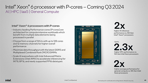 画像ギャラリー No.012のサムネイル画像 / サーバー向けCPU「Xeon 6」が発表に。下位モデルの「Xeon 6 6700E」でも高効率コアを最大144基搭載