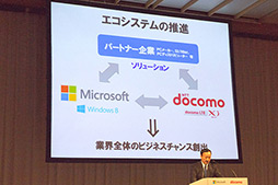 画像ギャラリー No.014のサムネイル画像 / 日本マイクロソフトとNTTドコモ,法人向けタブレットで協業。「Windows 8」と「Xi」で市場を開拓
