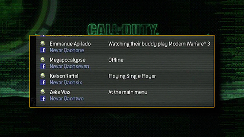 #004Υͥ/Call of Duty: Modern Warfare 3ס饤󥵡ӥCall of Duty: EliteפFacebookϢưˤꥯưϤ˥ݡ