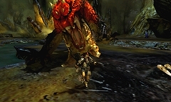 画像ギャラリー No.006のサムネイル画像 / 「モンスターハンター4」イベントバージョンのプレイムービー第2弾を掲載。新モンスターの“鬼蛙”テツカブラと新フィールド「地底洞窟」に注目