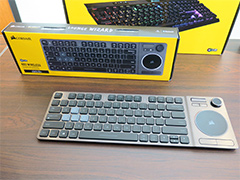 Corsair，ワイヤレスキーボード「K83 Wireless」を4月下旬に国内発売。タッチパッドとアナログスティック装備のカウチゲーミング向け