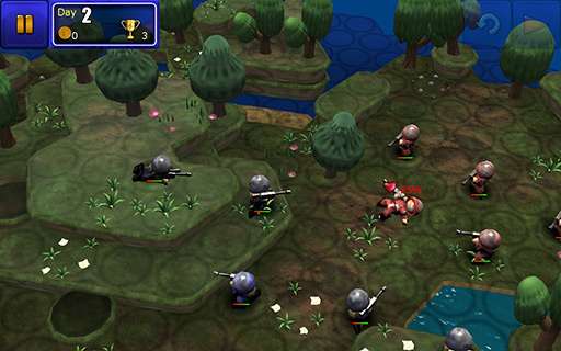 画像ギャラリー No.009のサムネイル画像 / 【PR】「Androidアプリレビュー」第6回:2頭身の兵士達が戦場を駆け回る「Great Little War Game」は,コミカルな見かけに反して本格的なSLGだ!