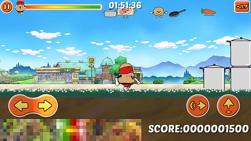 画像集#003のサムネイル/関西でおなじみのキャラが食材集めに奮闘。スマートフォン向けアクション「走って!じゃがポテ仮面」を紹介する「(ほぼ)日刊スマホゲーム通信」第455回