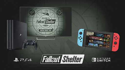 E3 2018］「Fallout Shelter」の，PlayStation 4版とNintendo Switch版がリリース