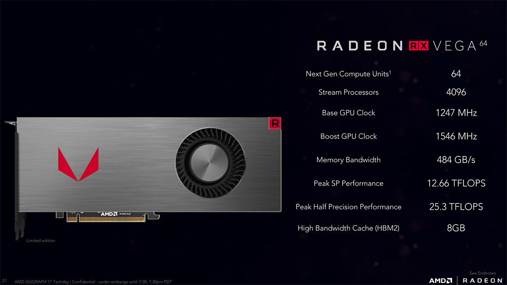 画像集 No.014 / ［SIGGRAPH］AMDの本気GPU「Radeon RX Vega」がついに発表。「GTX