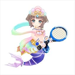 画像ギャラリー No.005のサムネイル画像 / 「白猫テニス」,“1100万突破記念キャンペーン!”が開催。マーメイド姿のキャラクターが登場