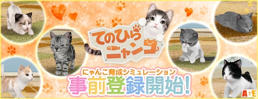 画像ギャラリー No.001のサムネイル画像 / 育成シミュレーション「てのひらニャンコ」が6月に配信。事前登録開始