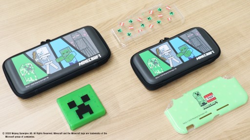 Minecraft をフィーチャーしたswitchアクセサリー5種が本日発売 スマートポーチやカードポケットなど