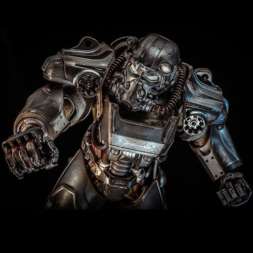 画像ギャラリー No.004のサムネイル画像 / 「Fallout」シリーズのパワーアーマー「T-60」,塗装済み可動フィギュアの復刻版を12月に発売。可動ポイントは35か所以上
