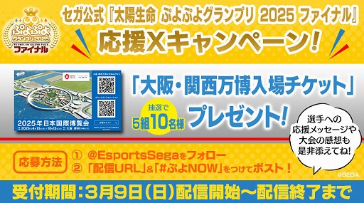 画像ギャラリー No.009のサムネイル画像 / 「太陽生命 ぷよぷよグランプリ 2025 ファイナル」,ライブ配信情報を公開