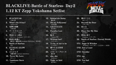 画像ギャラリー No.015のサムネイル画像 / 「ブラスタ」らしいまさかの展開も! 圧巻の歌とパフォーマンスで届ける「BLACK LIVE -Battle of Starless-」&アフタートークレポート