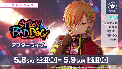 画像ギャラリー No.009のサムネイル画像 / 「プロジェクトセカイ カラフルステージ! feat. 初音ミク」,イベント“STRAY BAD DOG”“共に歩むクルーガチャ”が開催