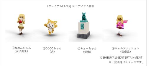 画像ギャラリー No.002のサムネイル画像 / 「The Sandbox」内に“SHIBUYA109 LAND”が開設予定。先駆けてオリジナルNFTアイテムのセットを100組限定で4月7日から販売