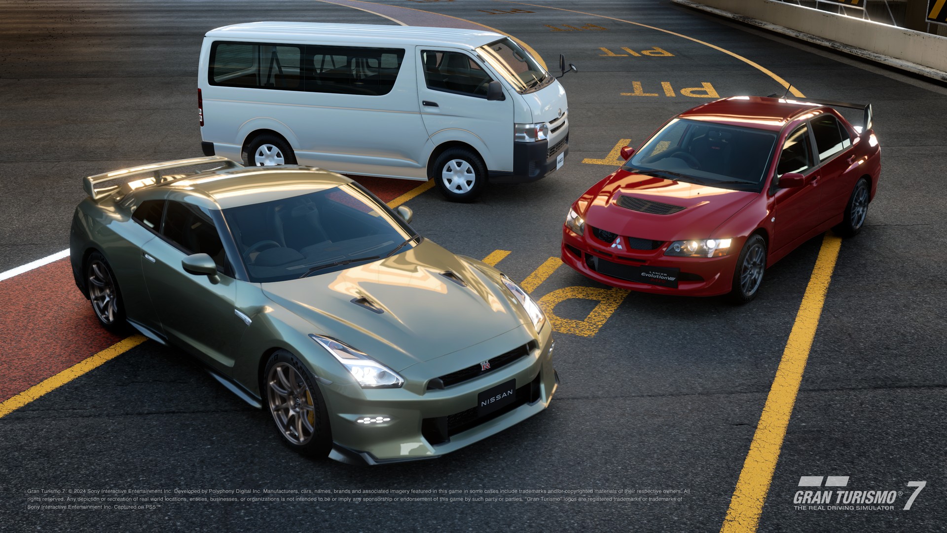 グランツーリスモ7」，ランエボ VIII MR，R35 GT-R '24，ハイエースが登場。ワールドサーキットのイベント，GTソフィーコースも追加