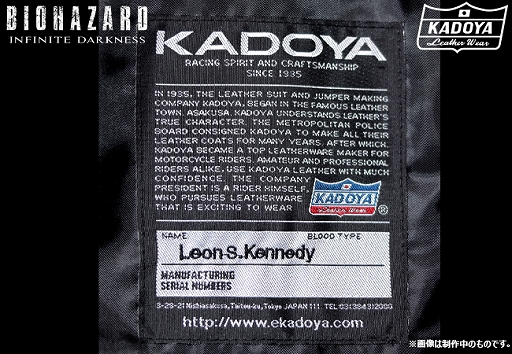 画像ギャラリー No.006のサムネイル画像 / CGアニメ「バイオハザード:インフィニットダークネス」よりレオンのライダースジャケットが“KADOYA”とのコラボで発売決定