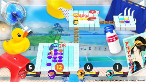 画像ギャラリー No.008のサムネイル画像 / Switch用パズルゲーム「SUSHI REVERSI〜寿司リバーシ〜」が7月発売へ。寿司を題材にしたリアルタイムリバーシ