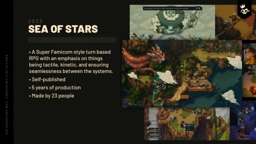 画像ギャラリー No.003のサムネイル画像 / レトロ調ゲームの開発を成功させる五つの心得とは? BitSummit Driftのセッション「The Sabotage Way:レトロスタイルゲームの開発」レポート