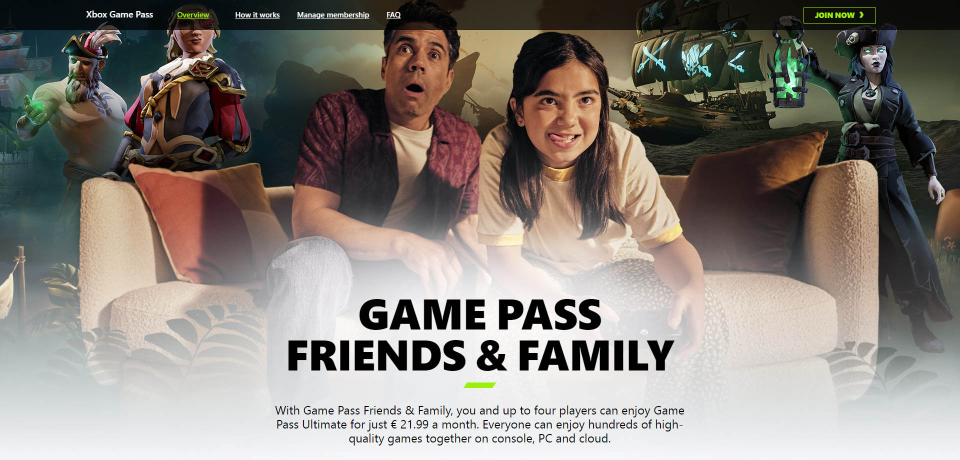 Xbox Game Passの新プラン「Friends & Family 」の試験導入がアイルランドとコロンビアで開始。最大5人が1つのメンバーシップをシェア