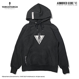 画像ギャラリー No.007のサムネイル画像 / 「ARMORED CORE VI」ハンドラー・ウォルターをモチーフにしたパーカーが登場。胸に“猟犬のリードを握る右腕”のエンブレムをプリント