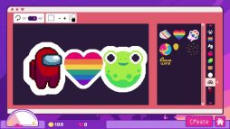 画像ギャラリー No.002のサムネイル画像 / 「Sticky Business」,無料アップデートで「Among Us」のステッカー60種類を追加。クルーメイトや帽子,緊急ボタンなどのデザインが登場