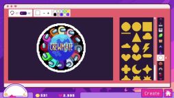 画像ギャラリー No.003のサムネイル画像 / 「Sticky Business」,無料アップデートで「Among Us」のステッカー60種類を追加。クルーメイトや帽子,緊急ボタンなどのデザインが登場