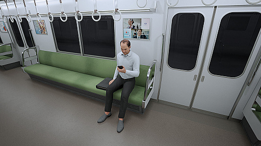 画像ギャラリー No.004のサムネイル画像 / 「8番出口」の続編「8番のりば」,Steamストアページオープン。走り続ける電車からの脱出を目指す短編で,おじさん再登場