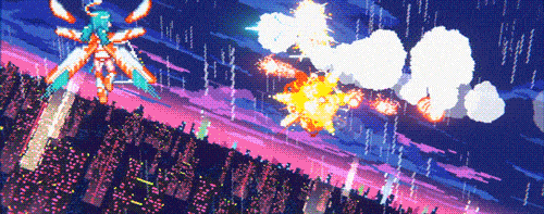 画像ギャラリー No.003のサムネイル画像 / 兵器となった少女が空を舞う。可愛いドットアートと爽快感あふれるバトルシステムが特徴のSTG「ミラージュフェザーズ」がSteamで本日発売