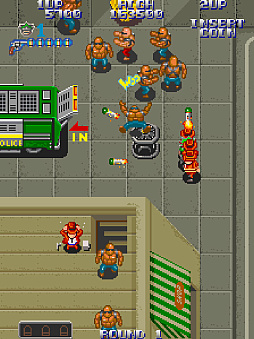 画像ギャラリー No.002のサムネイル画像 / 警官が銀行を襲ったギャング一味を追う。アクションSTG「クレイジーコップ」,アーケードアーカイブスで4月10日に配信