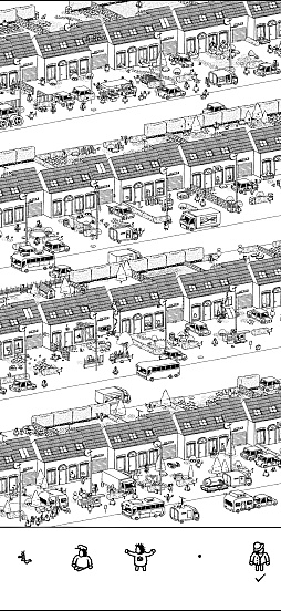 画像ギャラリー No.003のサムネイル画像 / モノクロの世界のなかにある,静かな驚き。「Hidden Folks+」の素朴で温かな風景に癒されよう(今日から始めろApple Arcade #64)