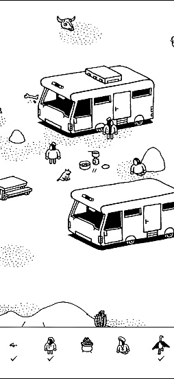 画像ギャラリー No.013のサムネイル画像 / モノクロの世界のなかにある,静かな驚き。「Hidden Folks+」の素朴で温かな風景に癒されよう(今日から始めろApple Arcade #64)