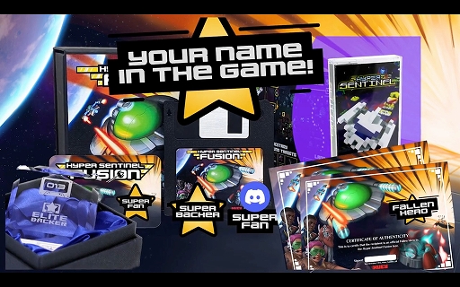 画像ギャラリー No.008のサムネイル画像 / “USBフロッピーディスク”に入った弾幕ローグライトのクラファンが展開中。敵基地に宇宙船で乗り付け,内部からお宝をかっさらえ