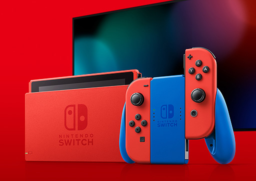 マリオレッドブルー Switch新型画面本体のみ 新品未使用。