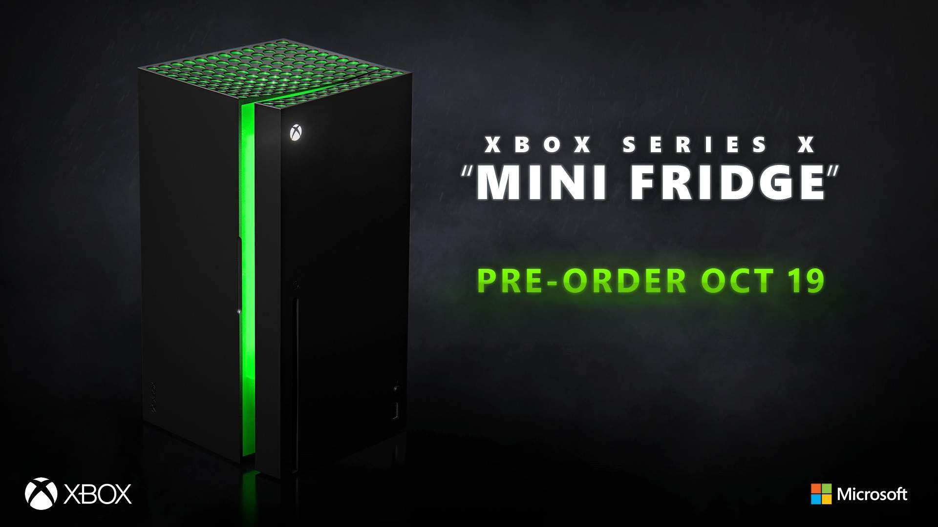 Xbox Series X型の小型冷蔵庫「Xbox Mini Fridge」の予約受付が10月19日にスタート。日本での販売については未発表