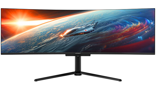 画像ギャラリー No.002のサムネイル画像 / 解像度5120×1440ドット,アスペクト比32:9の49型ウルトラワイド量子ドット有機ELディスプレイが発売に