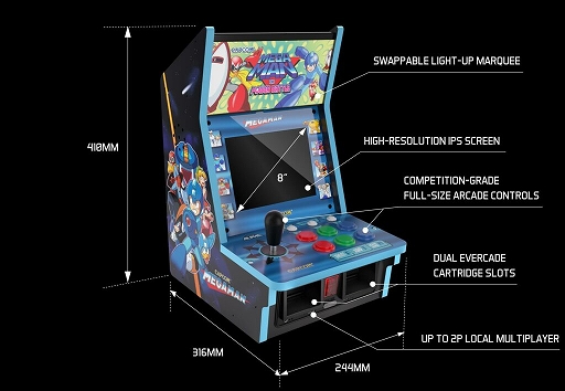 画像ギャラリー No.002のサムネイル画像 / カプコンの公式ライセンスを受けたアーケードゲームを内蔵。アップライト筐体型のゲーム機「Evercade Alpha」,11月発売